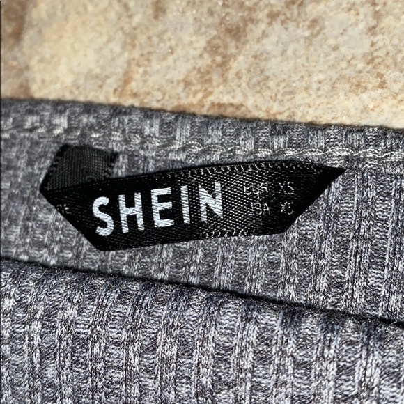 Gray and Black Crop Top - Picture 3 of 3